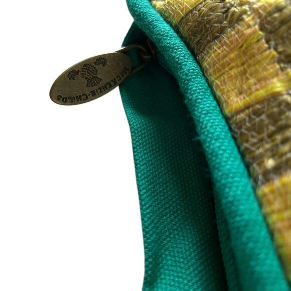 Mackenzie Childs Cockatiel Chartreuse Throw Pillow Brand New - Picture 15 of 16